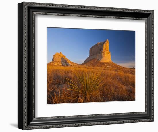 Courthouse and Jailhouse Rock Near Bridgeport, Nebraska, USA-Chuck Haney-Framed Photographic Print