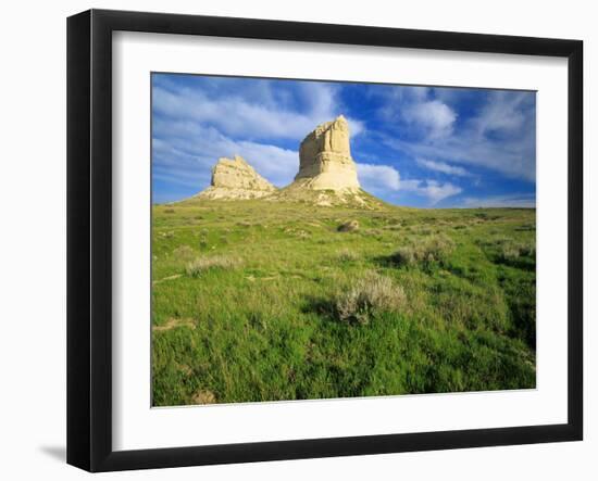 Courthouse and Jailhouse Rock, Nebraska, USA-Chuck Haney-Framed Photographic Print