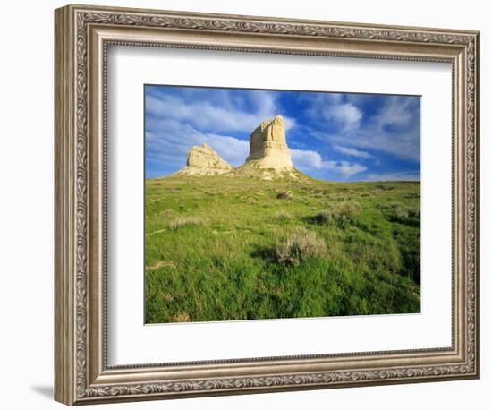 Courthouse and Jailhouse Rock, Nebraska, USA-Chuck Haney-Framed Photographic Print