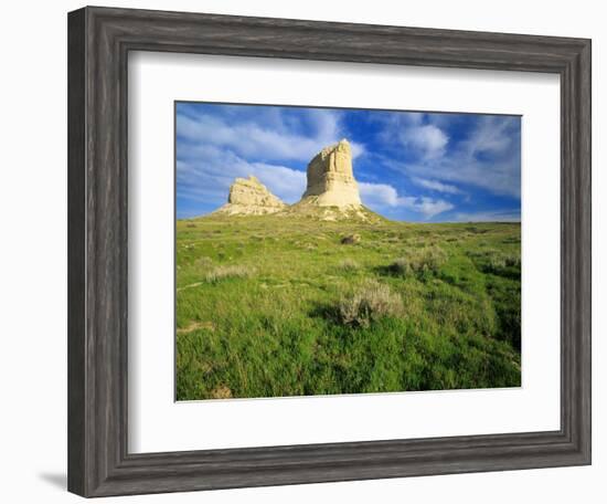 Courthouse and Jailhouse Rock, Nebraska, USA-Chuck Haney-Framed Photographic Print