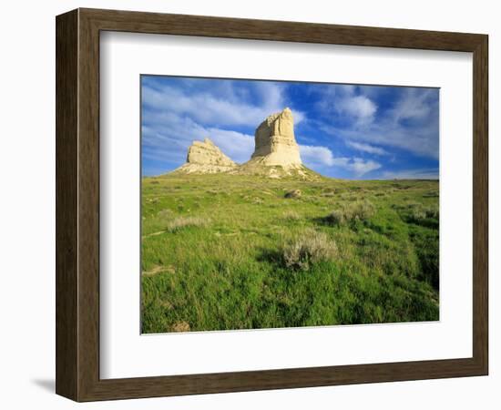 Courthouse and Jailhouse Rock, Nebraska, USA-Chuck Haney-Framed Photographic Print