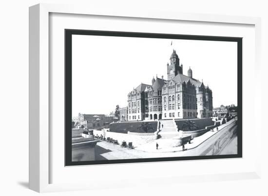 Courthouse, Los Angeles, California-William Henry Jackson-Framed Art Print