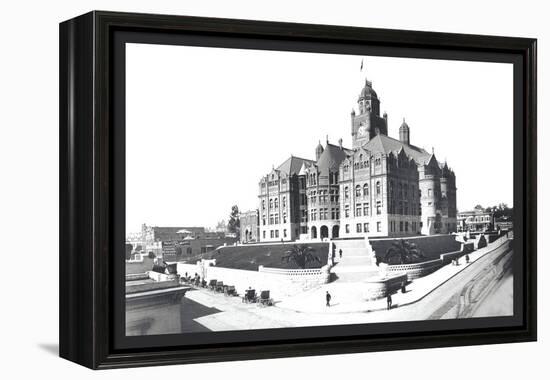 Courthouse, Los Angeles, California-William Henry Jackson-Framed Stretched Canvas