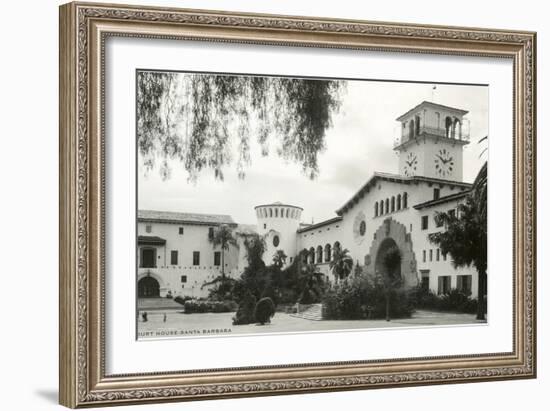 Courthouse, Santa Barbara, California, Photo-null-Framed Premium Giclee Print