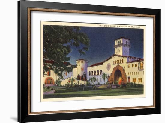 Courthouse, Santa Barbara, California-null-Framed Art Print