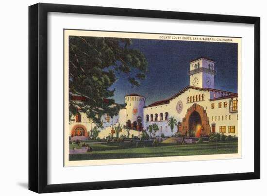 Courthouse, Santa Barbara, California-null-Framed Art Print