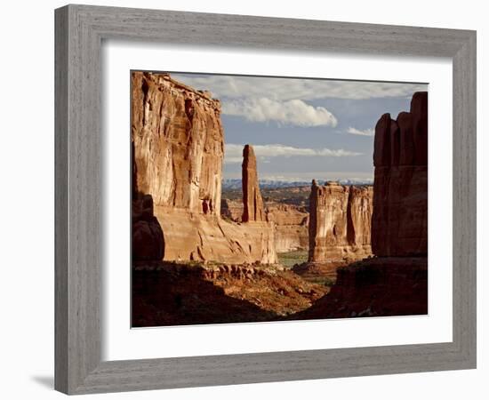 Courthouse Towers and Park Avenue, Arches National Park, Utah, USA-null-Framed Photographic Print