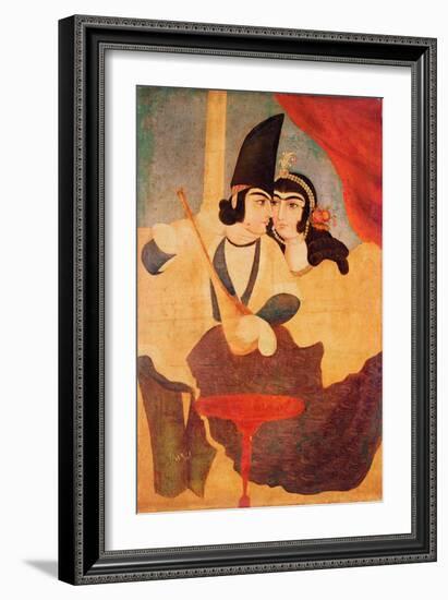 Courtier from the Court of Shah Abbas, Safavid Period, 18th Century-null-Framed Premium Giclee Print