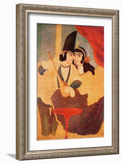 Courtier from the Court of Shah Abbas, Safavid Period, 18th Century-null-Framed Giclee Print