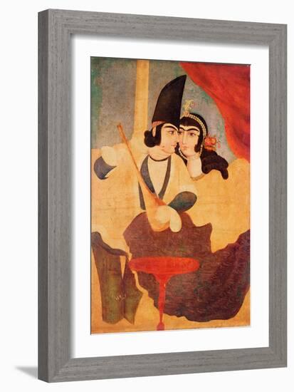 Courtier from the Court of Shah Abbas, Safavid Period, 18th Century-null-Framed Giclee Print