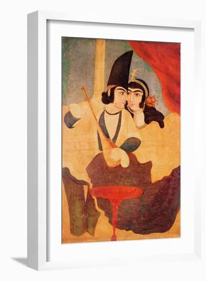 Courtier from the Court of Shah Abbas, Safavid Period, 18th Century-null-Framed Giclee Print