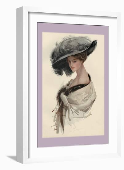 Courting Attention-Harrison Fisher-Framed Art Print