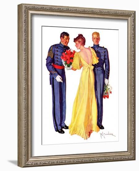 "Courting Cadets,"May 16, 1936-R.J. Cavaliere-Framed Giclee Print