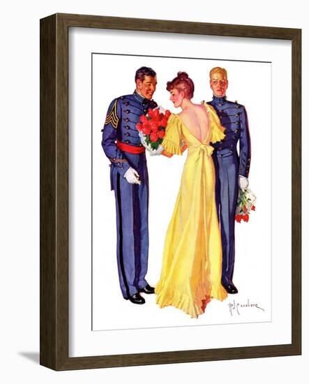 "Courting Cadets,"May 16, 1936-R.J. Cavaliere-Framed Giclee Print