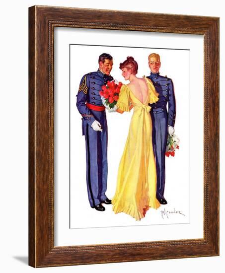 "Courting Cadets,"May 16, 1936-R.J. Cavaliere-Framed Giclee Print