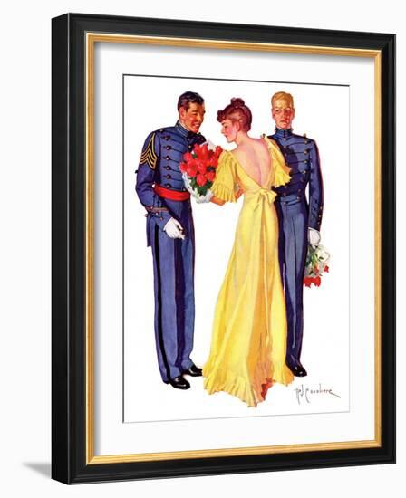 "Courting Cadets,"May 16, 1936-R.J. Cavaliere-Framed Giclee Print