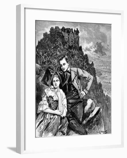 Courting Traditions in Alsace France 1902-Chris Hellier-Framed Giclee Print