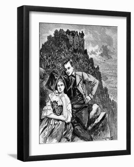Courting Traditions in Alsace France 1902-Chris Hellier-Framed Giclee Print