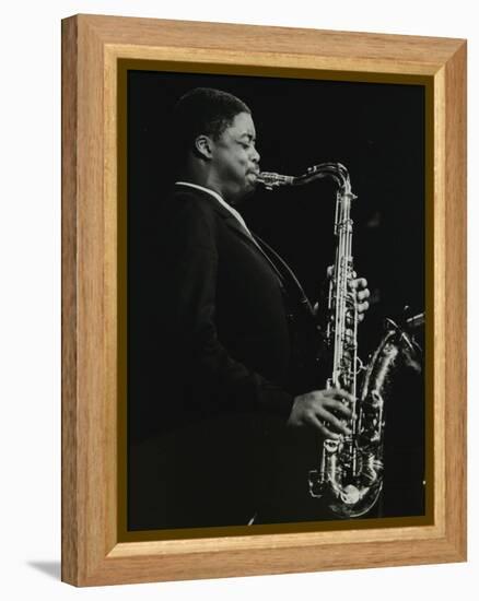 Courtney Pine Playing Tenor Saxophone at the Forum Theatre, Hatfield, Hertfordshire, 8 April 1987-Denis Williams-Framed Premier Image Canvas