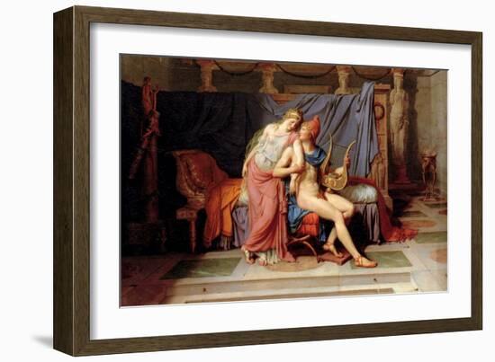 Courtship of Paris and Helen-Jacques-Louis David-Framed Art Print