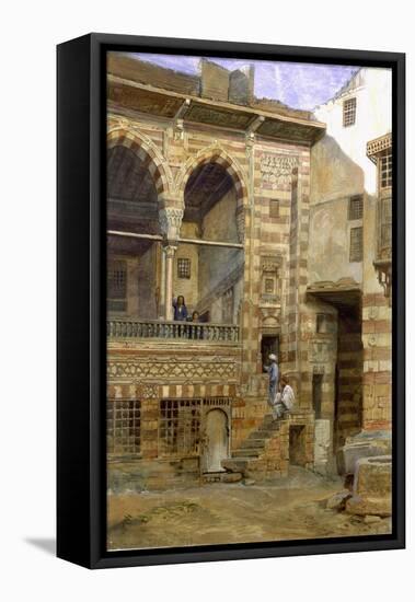 Courtyard, Al Hosh, in the House of Shiekh Sadat, Cairo, 1873-Frank Dillon-Framed Premier Image Canvas