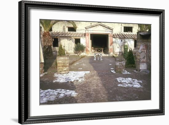 Courtyard at the Roman Villa, the House of the Stags, Herculaneum, Italy-CM Dixon-Framed Photographic Print