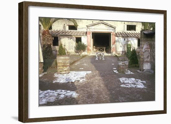 Courtyard at the Roman Villa, the House of the Stags, Herculaneum, Italy-CM Dixon-Framed Photographic Print