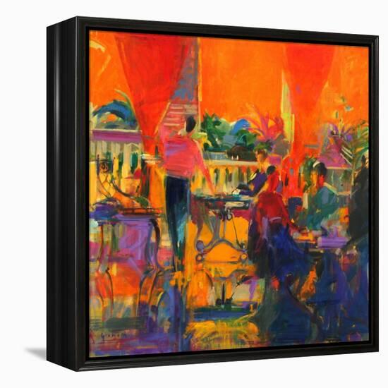 Courtyard Cafe, Tunis-Peter Graham-Framed Premier Image Canvas