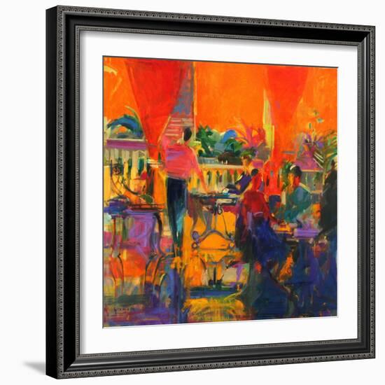 Courtyard Cafe, Tunis-Peter Graham-Framed Premium Giclee Print