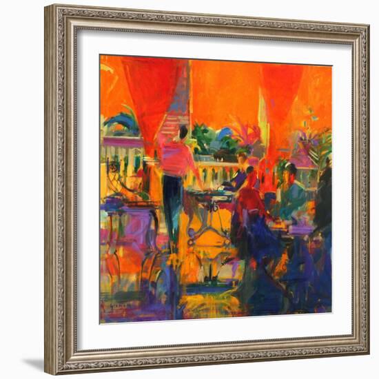 Courtyard Cafe, Tunis-Peter Graham-Framed Giclee Print