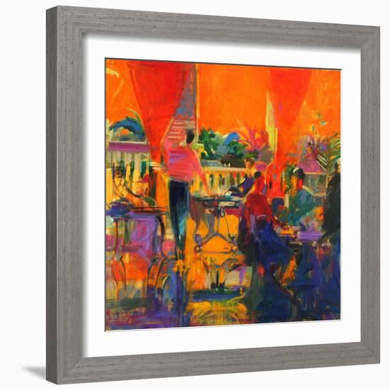 Courtyard Cafe, Tunis-Peter Graham-Framed Giclee Print