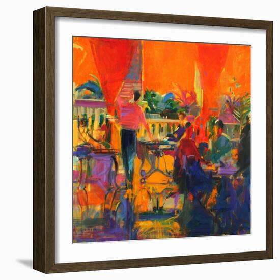 Courtyard Cafe, Tunis-Peter Graham-Framed Giclee Print