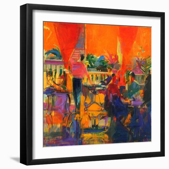 Courtyard Cafe, Tunis-Peter Graham-Framed Giclee Print