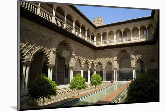 Courtyard Garden, Alcazar, UNESCO World Heritage Site, Seville, Andalucia, Spain, Europe-Peter Barritt-Mounted Photographic Print