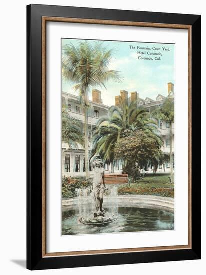 Courtyard, Hotel del Coronado, San Diego, California-null-Framed Art Print