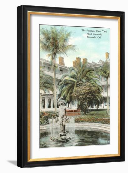 Courtyard, Hotel del Coronado, San Diego, California-null-Framed Art Print