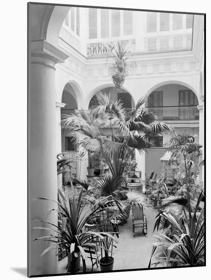 Courtyard, Hotel Florida, Havana, Cuba-null-Mounted Photo