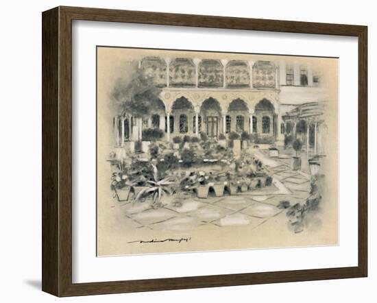 'Courtyard in Damascus', 1903-Mortimer L Menpes-Framed Giclee Print