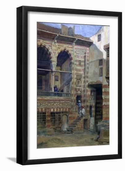 Courtyard in the House of Sheikh Sadat, Cairo, 1873-Frank Dillon-Framed Giclee Print