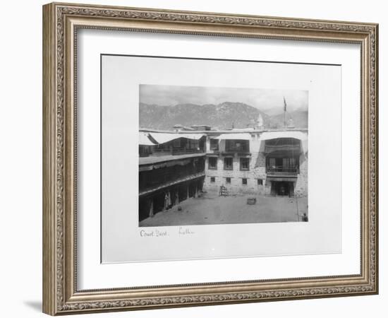 Courtyard, Lalhu, Tibet, 1903-04-John Claude White-Framed Giclee Print