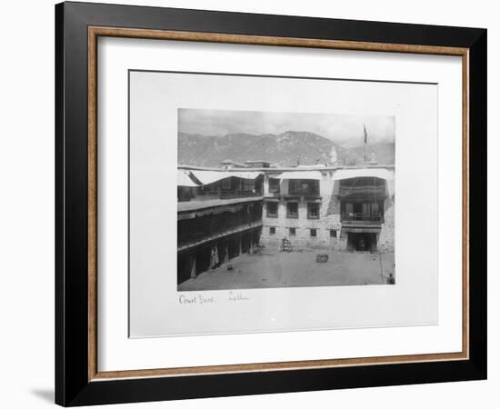 Courtyard, Lalhu, Tibet, 1903-04-John Claude White-Framed Giclee Print