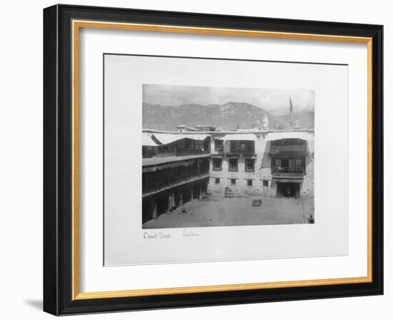 Courtyard, Lalhu, Tibet, 1903-04-John Claude White-Framed Giclee Print