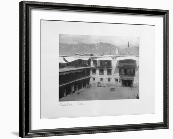 Courtyard, Lalhu, Tibet, 1903-04-John Claude White-Framed Giclee Print