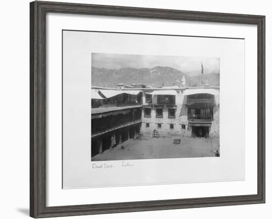 Courtyard, Lalhu, Tibet, 1903-04-John Claude White-Framed Giclee Print