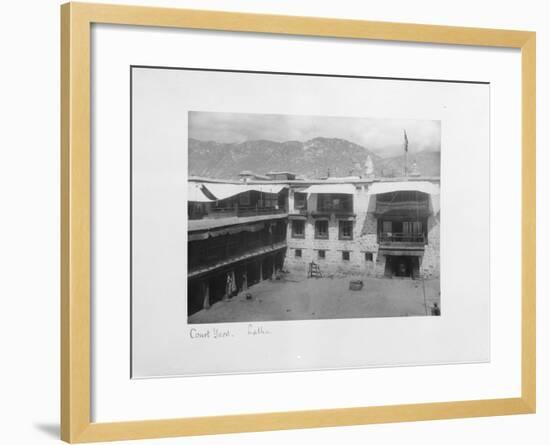 Courtyard, Lalhu, Tibet, 1903-04-John Claude White-Framed Giclee Print