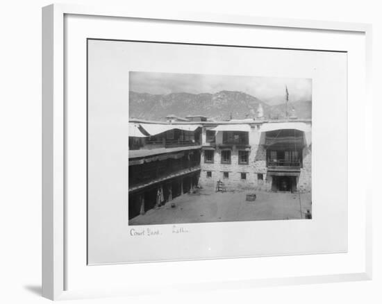 Courtyard, Lalhu, Tibet, 1903-04-John Claude White-Framed Giclee Print