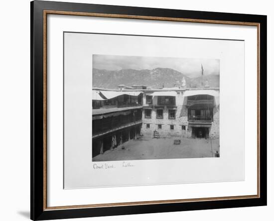 Courtyard, Lalhu, Tibet, 1903-04-John Claude White-Framed Giclee Print