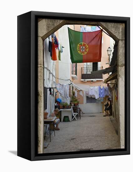 Courtyard, Lisbon, Portugal-Demetrio Carrasco-Framed Premier Image Canvas