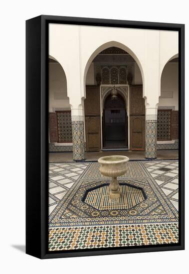 Courtyard, Museum of Marrakech, Medina, Marrakesh, Morocco, North Africa, Africa-Stephen Studd-Framed Premier Image Canvas