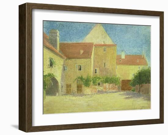 Courtyard of a Forge-Egon Schiele-Framed Giclee Print